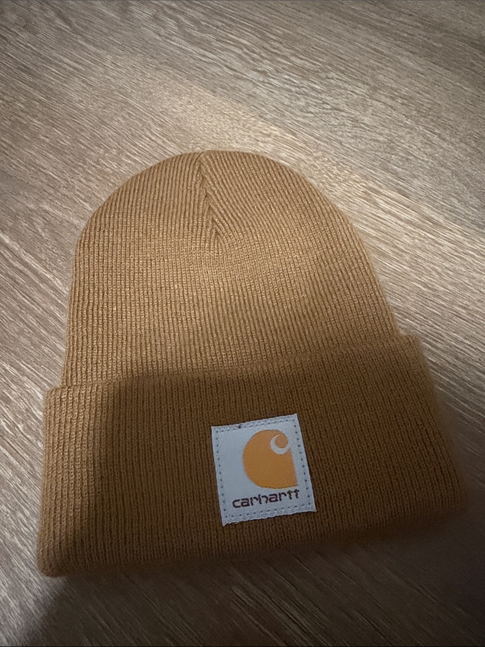 Carhartt Kids Knit Cuffed Beanie in Camel Brown